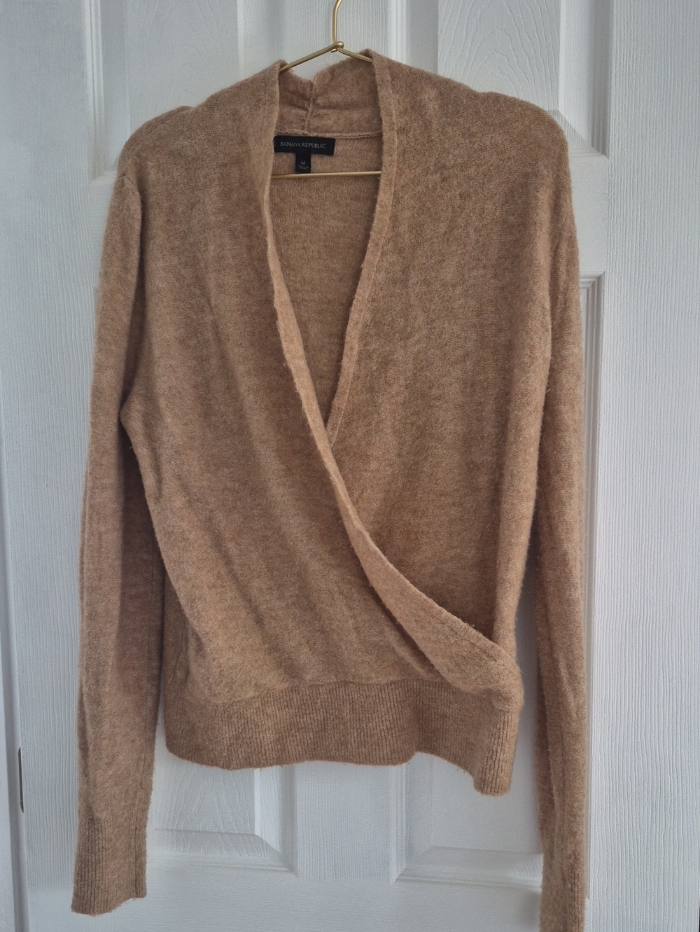 Banana Republic Women's Camel/Tan Wrap-Front Sweater